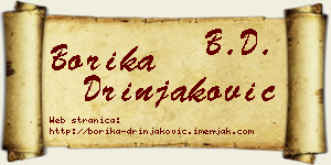Borika Drinjaković vizit kartica